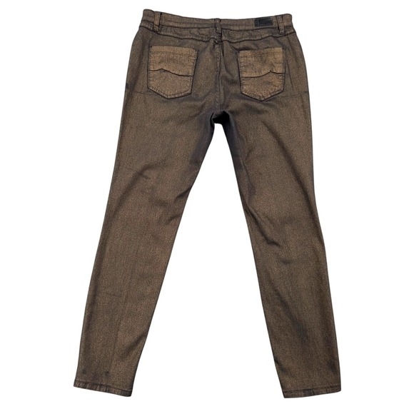 Buffalo Jeans Womens Size 34 (14) Skinny Metallic Bronze Casual Pants - Picture 2 of 8